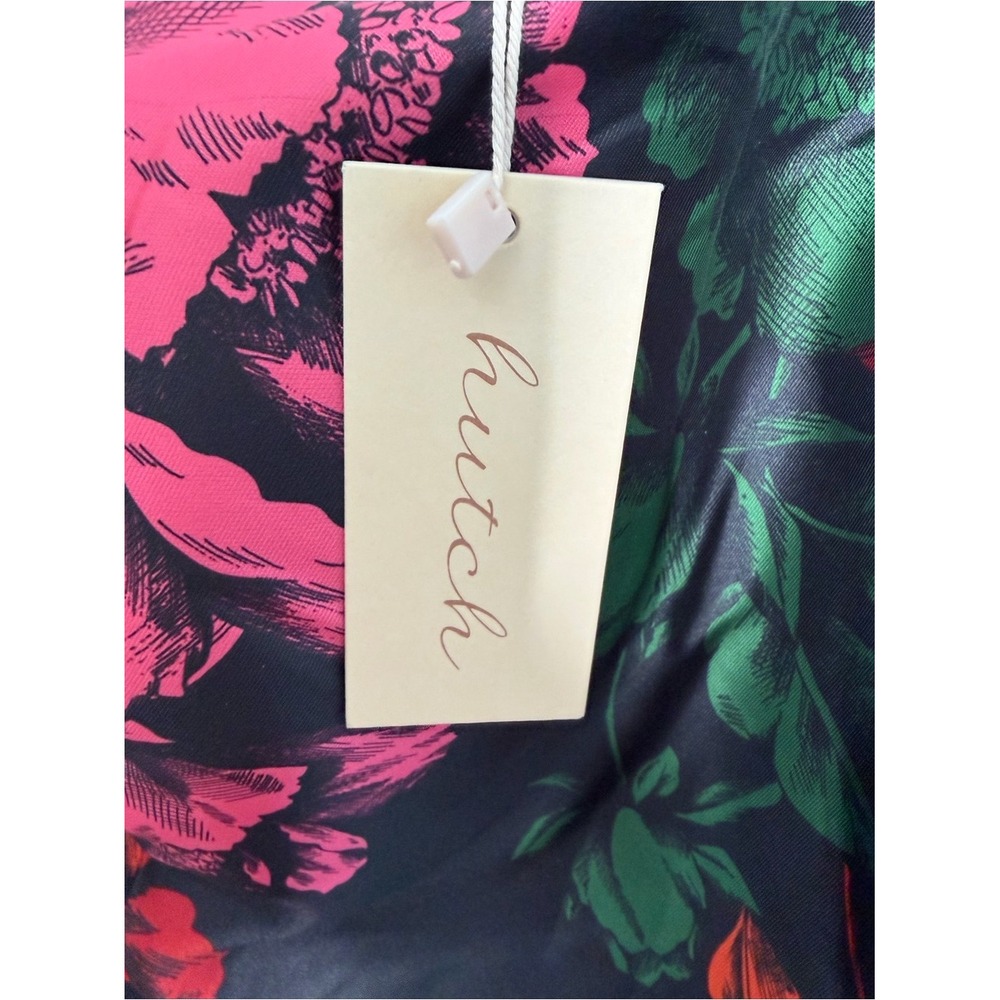 Hutch Cassandra One Shoulder Floral Mikado A-Line Maxi Gown Size 22W NWT - Picture 3 of 4